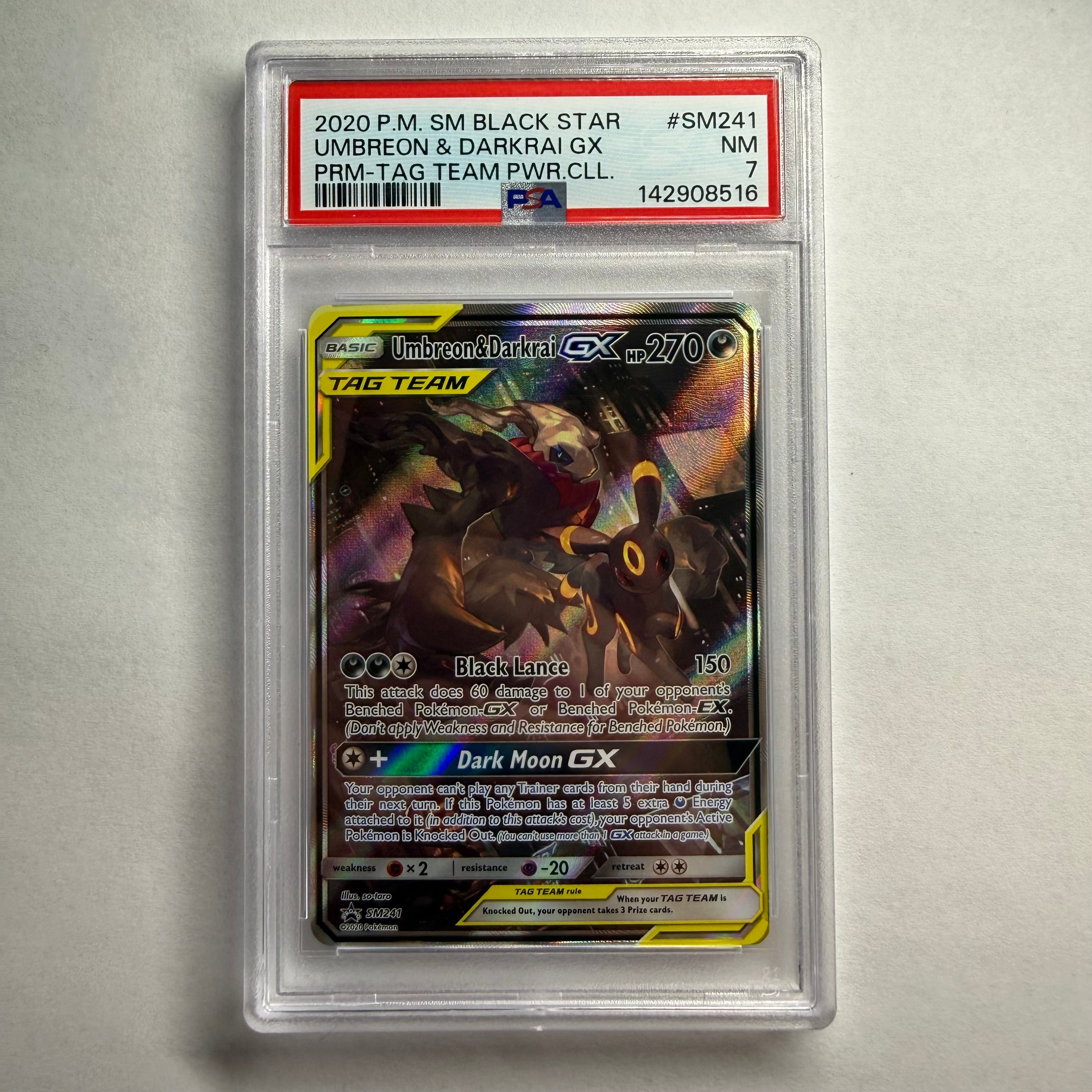 PSA 7 Umbreon & Darkrai GX