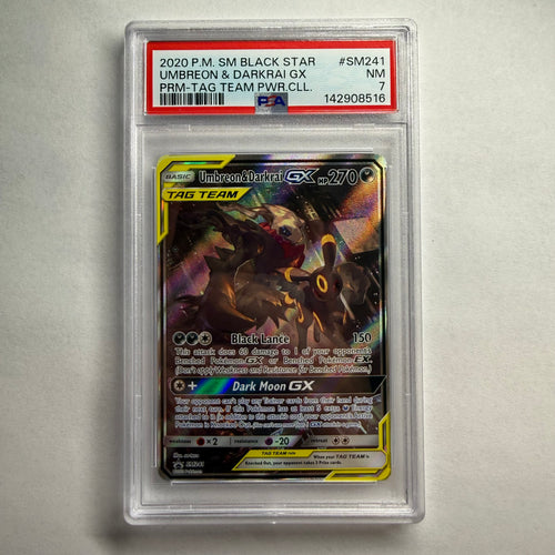 PSA 7 Umbreon & Darkrai GX