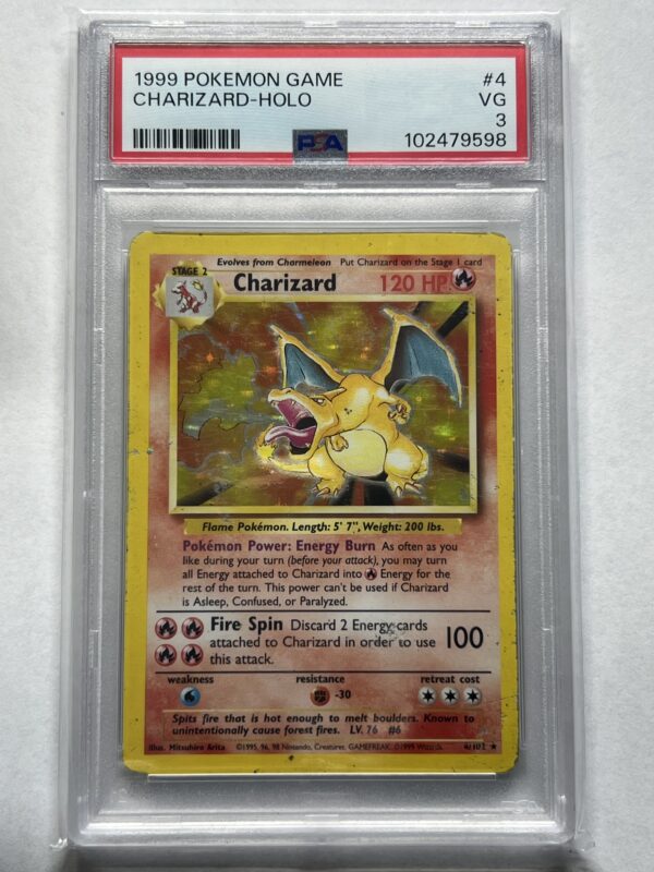 Base Set Charizard Holo #4 PSA 3