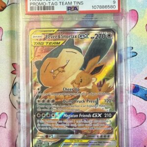 Eevee & Snorlax GX SM169 PSA 9