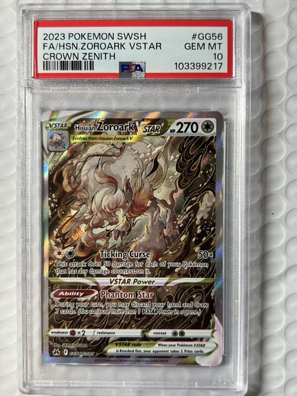 Hisuian Zoroark VSTAR GG56 PSA 10
